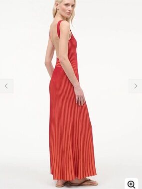 STAUD Ribbed Maxi Dress with Scoop Back